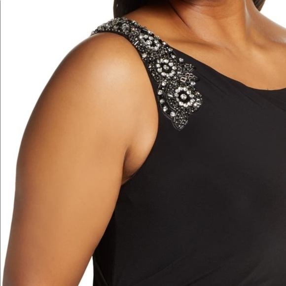 Vince Camuto Plus Size Embellished Gown Black 20W - Picture 3 of 14